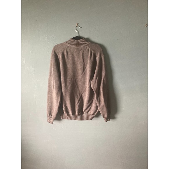 GH Bass & Co men's gray cotton 1/4 zip ribbed cotton sweater size x-large - Picture 3 of 4